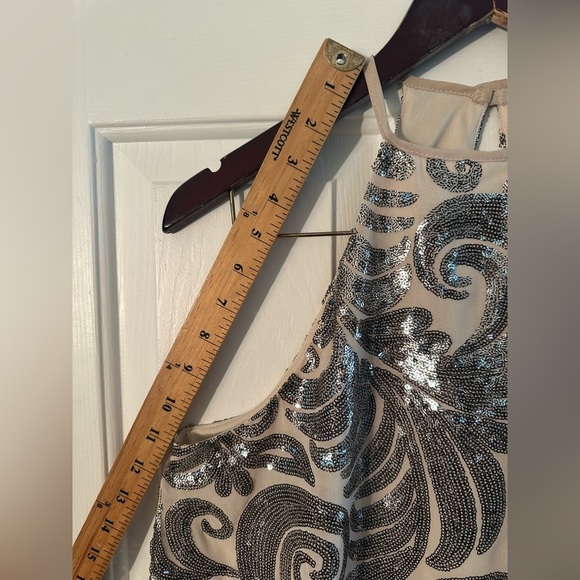 SHOW ME YOUR MUMU Sm Gomez Cocktail Slip Sleeveless Crystal Crown Blush Sequins - Picture 11 of 16